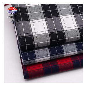 Tela china de alta calidad, 100% algodón, a cuadros, camisa, falda, pantalón, tejido, <span class=keywords><strong>envío</strong></span> directo - Product Image 1