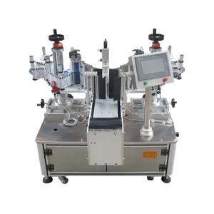 semi auto two sided skilt flat bottle two sides labeler manufacture