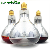 Ampoule chauffante infrarouge étanche E27 100W 150W 250W R125 pour l'élevage de volailles, poulets, porcelets et reptiles
