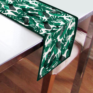 Chemin de table 100 % coton pur, imprimé simple, élégant, pour table à manger, écologique, durable, imperméable, lavable, personnalisable - Product Image 1