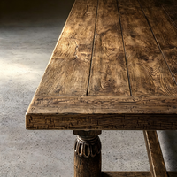 Ensemble de table à manger extensible moderne en bois massif et tissu avec 7 chaises, durable et écologique pour la maison et l'hôtellerie