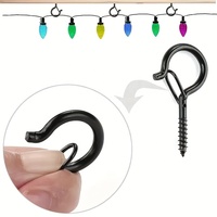 Crochets de plafond métalliques en forme de Q, revêtement noir antirouille, avec loquet de sécurité pour suspendre plantes, guirlandes lumineuses extérieures, usage domestique