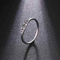 Bague Myshape 2023 en acier inoxydable plaqué or vintage avec phases lunaires pour femme, bijou tendance en forme de croissant de lune pour la Saint-Valentin