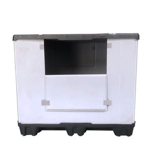 Gran oferta, caja de paleta de plástico grande plegable, contenedor a granel de Servicio Ligero para almacenamiento, estante de viga plegable y estante de paleta - Product Image 3