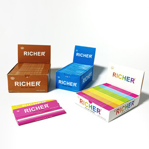Ultra Thin <strong>Color</strong> <strong>Rolling</strong> <strong>Papers</strong> Organic Hemp Custom Logo King Size with Arabic Gum &amp; Filter Tips - Product Image 4