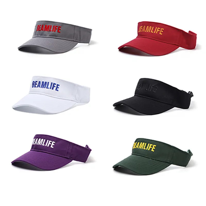 Universal custom embroidered men's short sports visor/sun visors cap