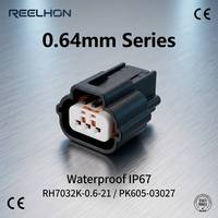 Konektor Otomatis Seri TS 3 Pin Tahan Air RH7032K-0.6-21 PK605-03027 0.64mm untuk Harness Sensor Camshaft