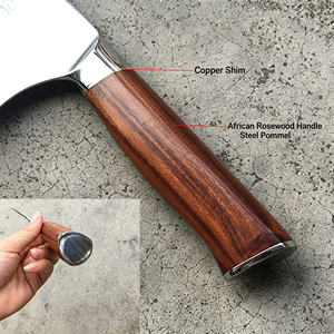 Cuchillo de chef japonés Santoku con mango de madera, cuchillo multiusos para cortar carne, verduras, frutas, para el hogar, la cocina y restaurantes - Product Image 3