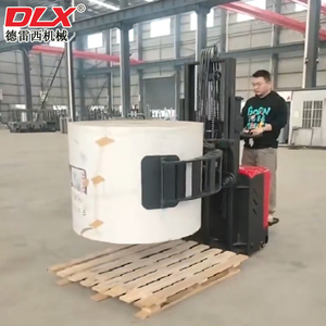 DLX Factory Customization Forklift Full Electric Drum Lift Stacker Handling Equipment Electric Paper Roll <strong>Clamp</strong> Stacker 3 Ton - Product Image 1