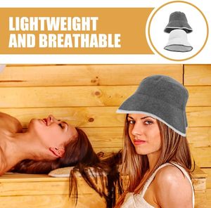 Fournisseur de chapeaux de sauna personnalisés avec logo, chapeau de sauna en feutre de laine écologique, chapeau bob pour spa et bien-être - Product Image 2