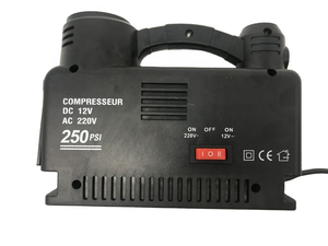 AC <span class=keywords><strong>220</strong></span> וולט 250PSI נייד מכוניות צמיג Inflator DC 12V רכב צמיג Inflator מדחס אוויר משאבת עם LED אור - Product Image 4