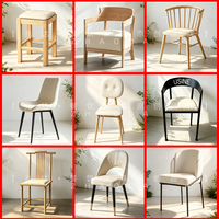 Fauteuils rembourrés simples, chaises de salle à manger confortables et rembourrées, adaptées à un usage commercial et résidentiel