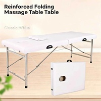 Table de massage pliante moderne et portable en cuir synthétique de haute qualité pour salon de tatouage, de beauté, spa et moxibustion