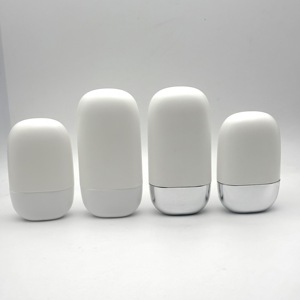 En stock – Flacon cosmétique ovale réutilisable en plastique HDPE de 30/50 ml (1 oz) pour crème <span class=keywords><strong>solaire</strong></span> – Emballage souple - Product Image 4