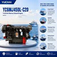 Moteur diesel professionnel SCDC YUCHAI série YC6MJ YC6MJ450L-C20 4 temps refroidi par eau pour bateaux de transport et de travail
