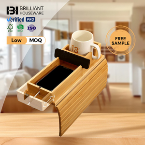 BH Canapé innovant avec porte-gobelet Design intégré Plateau d'accoudoir en bambou pour le salon et les réunions de famille - Product Image 1