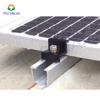 Pinces solaires pour carreaux en acier de couleur en forme de U Mini pince à rail pour montage de panneaux solaires sur toit en métal trapézoïdal
