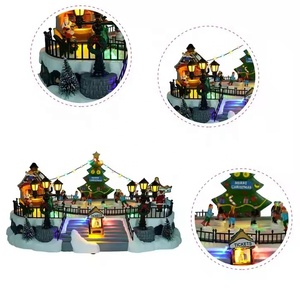 Nouvelle Scène de Ski de Noël, Ensemble Musical de Noël, Scène de Patinoire, Pièce de Décoration, Décorations de Noël - Product Image 2