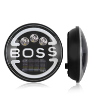 JHS Super Bright Vente Chaude 7 pouces BOSS Forme Ronde Led Phare 75w Salut Feux de Croisement DRL Feux de Conduite pour Jeeps Halo Phare