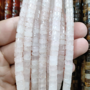 Venta al por mayor de fábrica: Cuentas espaciadoras Heishi de piedra natural, ágata y jaspe, cuentas sueltas Rondelle para la fabricación de pulseras, collares y joyería DIY. - Product Image 1
