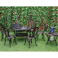 Ensemble de salle à manger d'extérieur en fonte d'aluminium Table et chaises de jardin en métal Mobilier élégant pour votre terrasse
