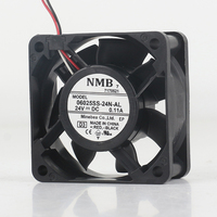Ventilateur de refroidissement NMB 5V 12V 48V DC 24V 0.11A AC EC 6025 60X60X25MM 6CM à double roulement à billes, convertisseur de fréquence 3 fils 06025SS-24N-AL