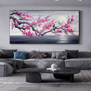 Mintura - Pintura al Óleo 100% Pintada a Mano sobre Lienzo, Arte de Pared Decorativo para el Hogar, Diseño Moderno y Abstracto con Flores en 3D, Ecológico y Hecho a Mano - Product Image 2