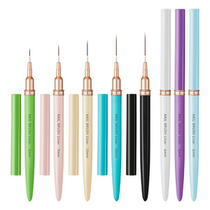 Wholesale 5pcs/<b>set</b> Needle Tube Nail Art Brush Design Liner <b>Set</b> Color Painting Nail Polish Glue Hook Line Brush - Product Image 1
