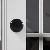 Serrure de porte dissimulée ronde moderne en alliage de zinc, à simple face, sans clé, pour hôtel, appartement, cuisine, hôpital, école, salle de bain
