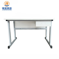 Bureau moderne en métal JS pour professeurs d'école/bureau avec tiroir pour salles de réunion et pupitres de conférence/podium