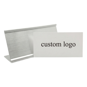 Porta-Nome in Lega di Alluminio con Logo Personalizzato, Supporto per Cartellino <span class=keywords><strong>da</strong></span> <span class=keywords><strong>Scrivania</strong></span> Sostituibile, <span class=keywords><strong>Targhetta</strong></span> Placcata Oro - Product Image 4