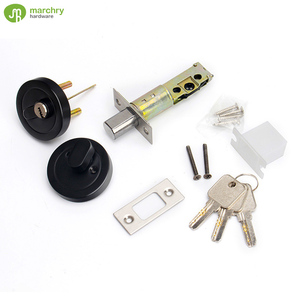 Entry Door Security Zinc Alloy Round Shape Matte Black Deadbolt Lock - Product Image 3