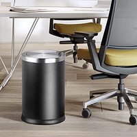 Poubelle sur pied en acier inoxydable avec couvercle à bascule, capacité de 9 L, écologique, pour la maison, le bureau, le salon et la chambre
