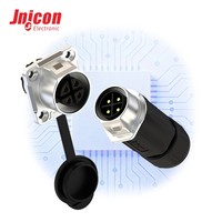 Conector Macho/Hembra Impermeable IP67 de 20A 300V con Bloqueo Rápido MJ20 de 4 Pines para Distribución de Energía en Iluminación Exterior