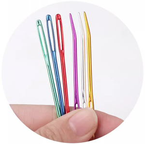 Juego de Agujas de Ganchillo de Aluminio con Punta Curva y Ojo Grande para Tejer a Mano - Product Image 4