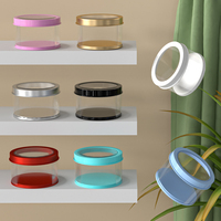 Boîte à bonbons en métal transparente de petite taille, multicolores, de haute qualité, avec fenêtre