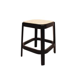 Wooden Cane <strong>Low</strong> <strong>Stool</strong> With Ashwood Frame and Weaved Rattan Seat - Product Image 6