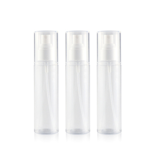 White color plastic spray bottle 80ml 100ml 120ml 150ml round plastic bottle for sale