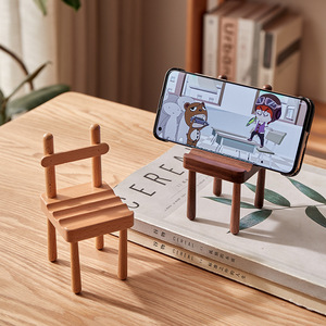 Soporte de madera personalizado para teléfono, soporte creativo para teléfono, base de escritorio para teléfono, logotipo grabable con láser. - Product Image 3