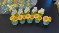 Resin Mikro-landscape Kreatif Bunga Matahari Tulip Lucu Lukisan Tangan Artistik DIY Aksesoris Dekoratif Mini untuk Mobil dan Meja