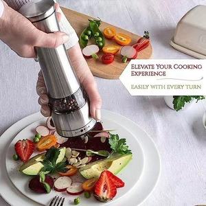 Moulin à épices manuel pour sel et poivre en acier inoxydable - Product Image 3