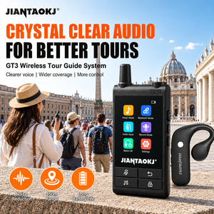 Sistema <span class=keywords><strong>di</strong></span> Audioguida Wireless JIANTAO GT3 con Touchscreen da 2,4 Pollici, Trasmissione a 150m, Doppio Commento per Tour <span class=keywords><strong>di</strong></span> <span class=keywords><strong>Gruppo</strong></span> nei Musei - Product Image 2