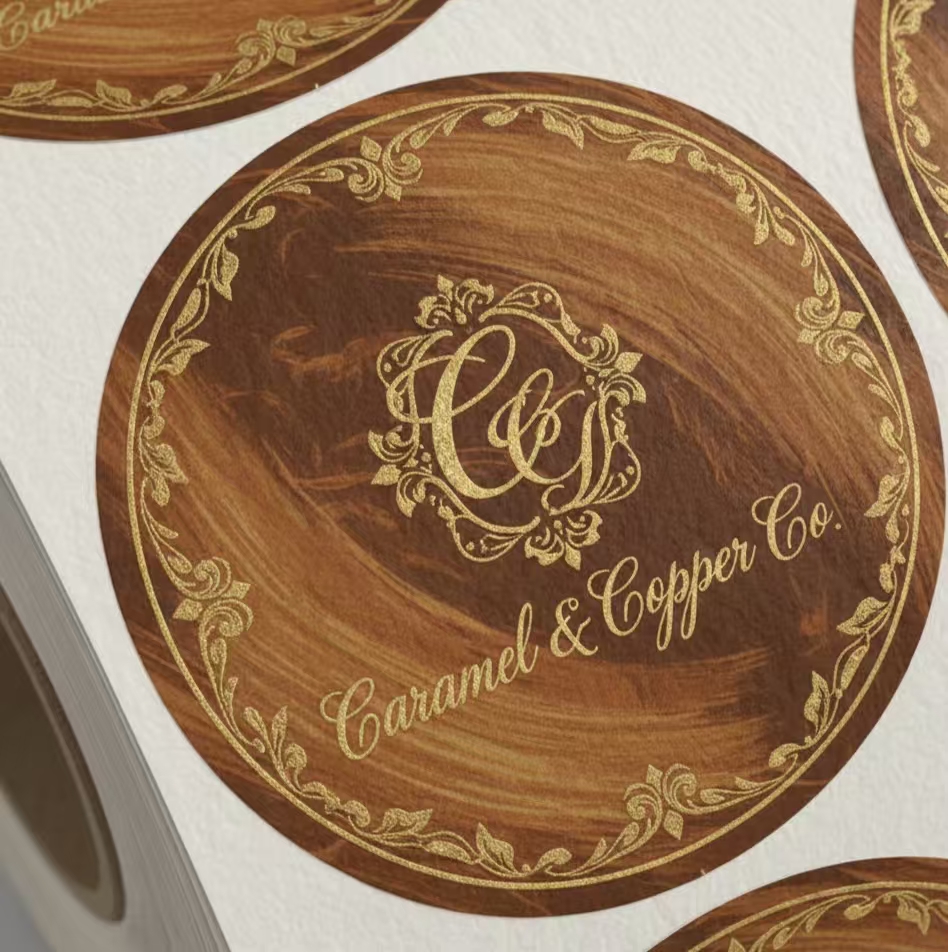 Custom Epoxy Waterproof UV Resistant Printing Transfer Transparent 3D Luxury Label Gold Foil Metal Black Logo Sticker