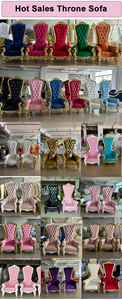 Meubles d'hôtel modernes, canapé royal en forme de trône, design luxueux, dossier haut, chaises de trône dorées bon marché - Product Image 6