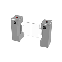 Barrière pivotante automatique en acier inoxydable 304 avec lecteur d'empreintes digitales, tourniquet piétonnier pour l'entrée du hall d'école