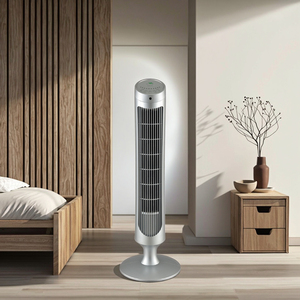 Ventilateur tour sans pales en plastique, simple, à piles/électrique, avec télécommande numérique, brumisateur, faible bruit, pour bureau, maison et hôtel - Product Image 5