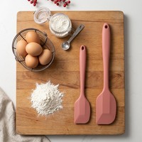 Spatule en silicone -40-220° Résistante à la chaleur, de qualité alimentaire, compatible four, sans couture, antiadhésive, outil de cuisson et de mélange