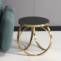 Table d'appoint en métal pour chambre d'hôtel, table basse en acier inoxydable, meubles de salon, Offre Spéciale