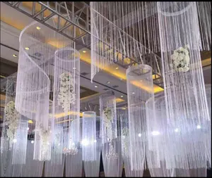 Tenda della scena dello sfondo del matrimonio per il pendente della decorazione della nappa del soffitto della decorazione della festa dell'evento di nozze