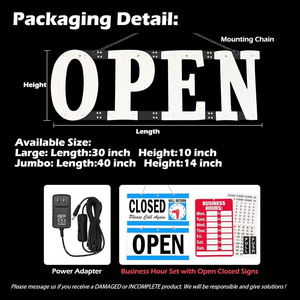 Open LED display indoor and outdoor hanging ambient light shop <b>sign</b> wall decoration light entrance indicator light luminous <b>sign</b> - Product Image 2